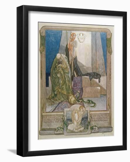 Illustration from Dante's 'Divine Comedy', Paradise, Canto IX, 1921-Franz Von Bayros-Framed Giclee Print