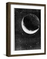 Illustration from De La Terre a La Lune by Jules Verne, 1865-null-Framed Giclee Print