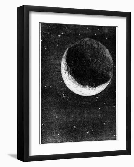 Illustration from De La Terre a La Lune by Jules Verne, 1865-null-Framed Giclee Print