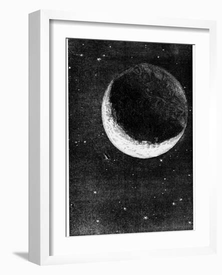 Illustration from De La Terre a La Lune by Jules Verne, 1865-null-Framed Giclee Print