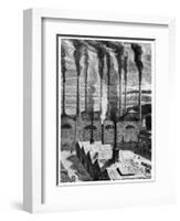 Illustration from De La Terre a La Lune by Jules Verne, 1865-null-Framed Giclee Print