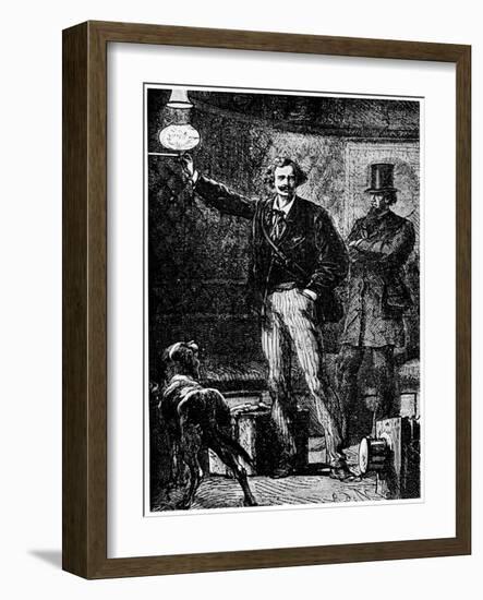 Illustration from De La Terre a La Lune by Jules Verne, 1865-null-Framed Giclee Print