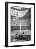 Illustration from De La Terre a La Lune by Jules Verne, 1865-null-Framed Giclee Print