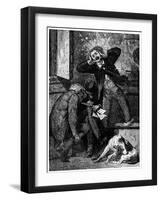 Illustration from De La Terre a La Lune by Jules Verne, 1865-null-Framed Giclee Print