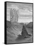 Illustration from Dore Bible of Old Testament Patriarch Abraham and the Three Angels-null-Framed Stretched Canvas