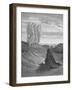 Illustration from Dore Bible of Old Testament Patriarch Abraham and the Three Angels-null-Framed Photographic Print