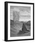 Illustration from Dore Bible of Old Testament Patriarch Abraham and the Three Angels-null-Framed Photographic Print