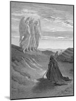 Illustration from Dore Bible of Old Testament Patriarch Abraham and the Three Angels-null-Mounted Photographic Print