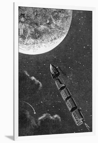 Illustration from From the Earth to the Moon-Jules Verne-Framed Giclee Print