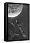 Illustration from From the Earth to the Moon-Jules Verne-Framed Stretched Canvas