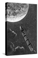 Illustration from From the Earth to the Moon-Jules Verne-Stretched Canvas