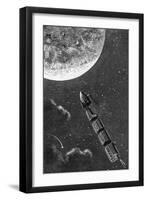 Illustration from From the Earth to the Moon-Jules Verne-Framed Giclee Print