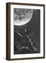 Illustration from From the Earth to the Moon-Jules Verne-Framed Premium Giclee Print