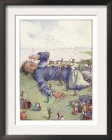 Illustration From Gulliver's Travels Of Lilliputians Attacking-Honor Appelton-Framed Art Print