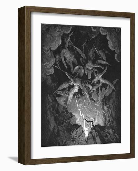 Illustration from John Milton's Paradise Lost, 1866-Gustave Doré-Framed Giclee Print