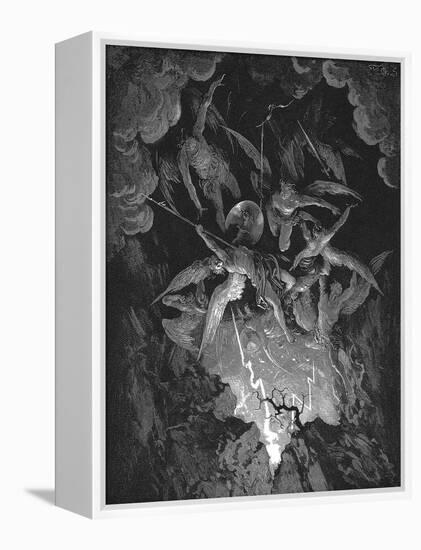 Illustration from John Milton's Paradise Lost, 1866-Gustave Doré-Framed Stretched Canvas