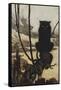 Illustration From Jorinda and Joringel Of a Black Cat-Arthur Rackham-Framed Stretched Canvas