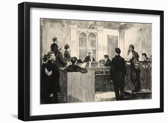 Illustration from 'La Rue a Londres', Pub. by G. Charpentier Et Cie, 1884-Auguste Andre Lancon-Framed Giclee Print