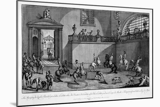 Illustration from 'Le Nouveau Manege', 1776-Johann Elias Ridinger-Mounted Giclee Print