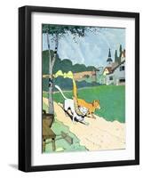 Illustration from 'Le Roman de Renard', c.1900-Benjamin Rabier-Framed Giclee Print