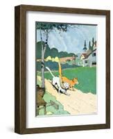 Illustration from 'Le Roman de Renard', c.1900-Benjamin Rabier-Framed Giclee Print