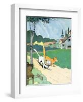 Illustration from 'Le Roman de Renard', c.1900-Benjamin Rabier-Framed Giclee Print