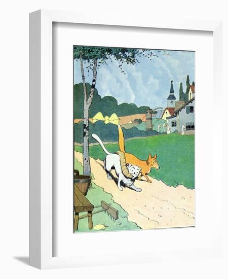 Illustration from 'Le Roman de Renard', c.1900-Benjamin Rabier-Framed Giclee Print