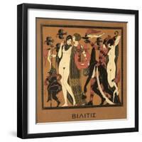 Illustration from Les Chansons De Bilitis, by Pierre Louys, Pub. 1922 (Pochoir Print)-Georges Barbier-Framed Giclee Print