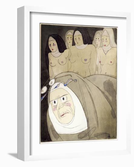 Illustration from 'Les Contes Et Nouvelles En Vers De Jean De La Fontaine'-Charles Martin-Framed Giclee Print