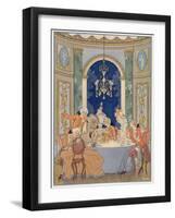 Illustration from 'Les Liaisons Dangereuses' by Pierre Choderlos De Laclos (1741-1803)-Georges Barbier-Framed Giclee Print