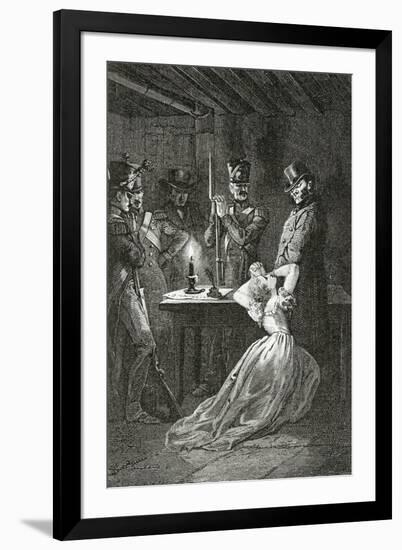 Illustration from Les Misérables, 19th Century-Alphonse Marie de Neuville-Framed Giclee Print