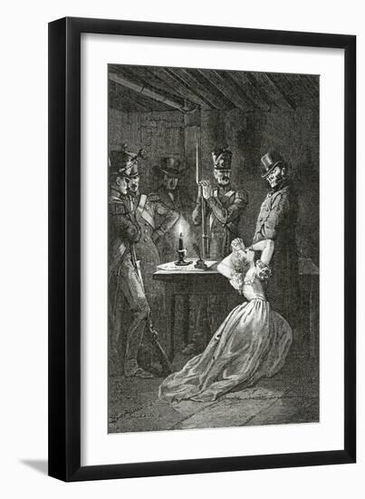 Illustration from Les Misérables, 19th Century-Alphonse Marie de Neuville-Framed Giclee Print