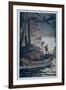 Illustration from "Les Travailleurs De La Mer" by Victor Hugo 1923-Achille Granchi-taylor-Framed Giclee Print