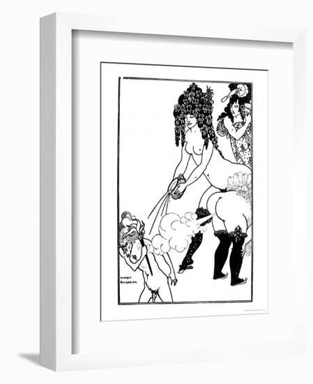 Illustration from Lysistrata by Aristophanes-Aubrey Beardsley-Framed Premium Giclee Print