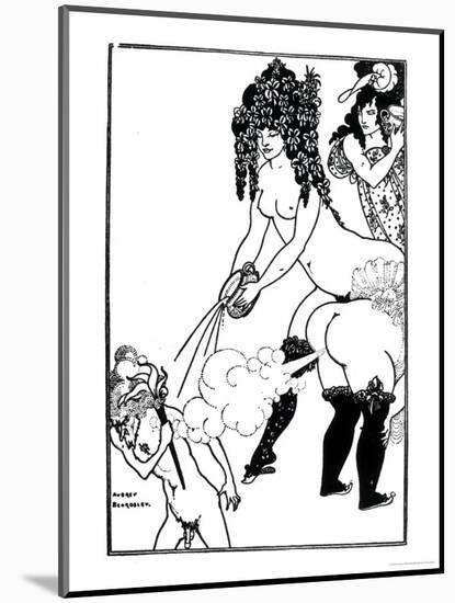 Illustration from Lysistrata by Aristophanes-Aubrey Beardsley-Mounted Premium Giclee Print