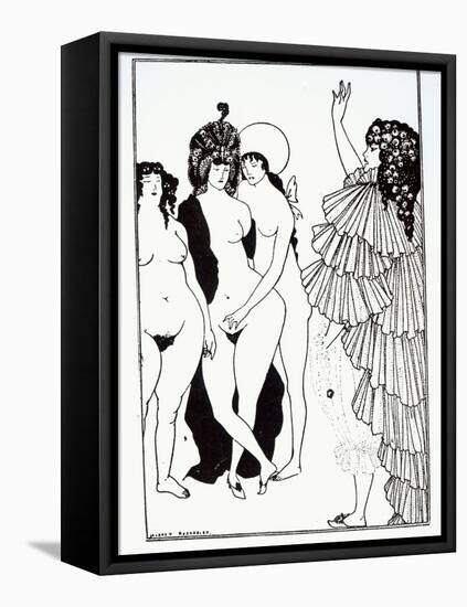 Illustration from Lysistrate by Aristophanes-Aubrey Beardsley-Framed Stretched Canvas