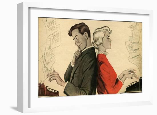 Illustration from Magazine, 1951-English School-Framed Giclee Print