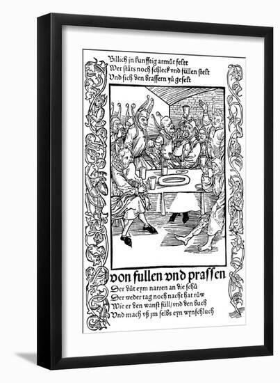 Illustration from the Book Ship of Fools by Sebastian Brant, 1494-Albrecht Durer-Framed Giclee Print