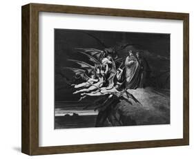 Illustration from "The Divine Comedy" by Dante Alighieri Paris, Published 1885-Gustave Doré-Framed Giclee Print