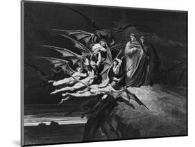 Illustration from "The Divine Comedy" by Dante Alighieri Paris, Published 1885-Gustave Doré-Mounted Giclee Print