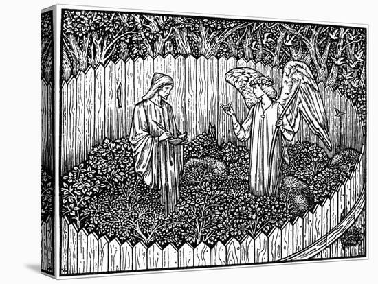 Illustration from the Kelmscott Press Edition of the Works of Geoffrey Chaucer, 1896-Edward Burne-Jones-Stretched Canvas