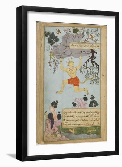 Illustration from the Ramayana by Valmiki, Second Half of The16th C-Mir Zayn al-Abidin-Framed Premium Giclee Print