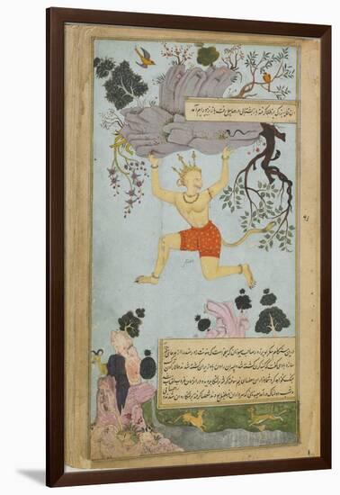 Illustration from the Ramayana by Valmiki, Second Half of The16th C-Mir Zayn al-Abidin-Framed Giclee Print