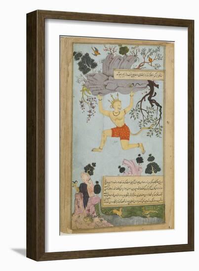 Illustration from the Ramayana by Valmiki, Second Half of The16th C-Mir Zayn al-Abidin-Framed Giclee Print