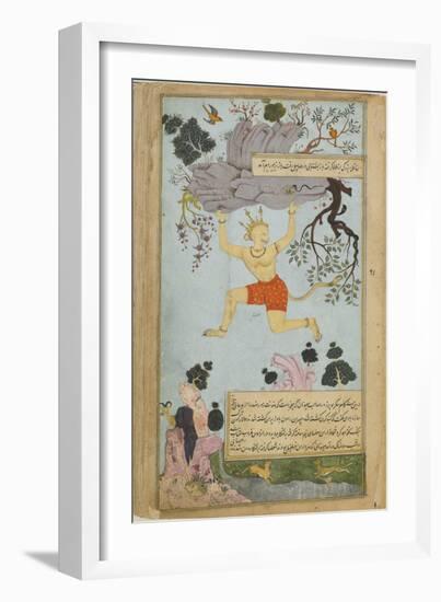 Illustration from the Ramayana by Valmiki, Second Half of The16th C-Mir Zayn al-Abidin-Framed Giclee Print