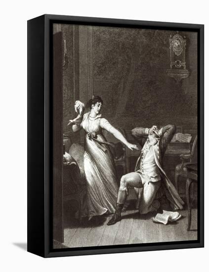 Illustration from The Sorrows of Werther by Johann Wolfgang Goethe-Jean-Michel Moreau the Younger-Framed Stretched Canvas