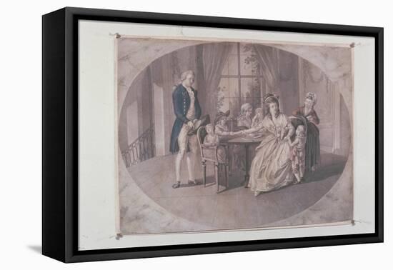 Illustration from 'The Sorrows of Young Werther'-Johann Heinrich Ramberg-Framed Stretched Canvas