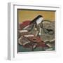 Illustration from 'The Tale of Genji' of Japanese Court Lady of the Heian Period-Tosa Mitsouki-Framed Art Print