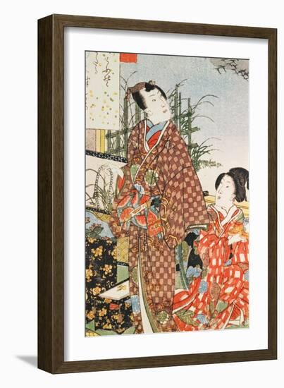 Illustration from 'The Tale of Genji'-Utagawa Kunisada-Framed Giclee Print