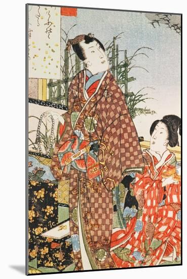 Illustration from 'The Tale of Genji'-Utagawa Kunisada-Mounted Giclee Print